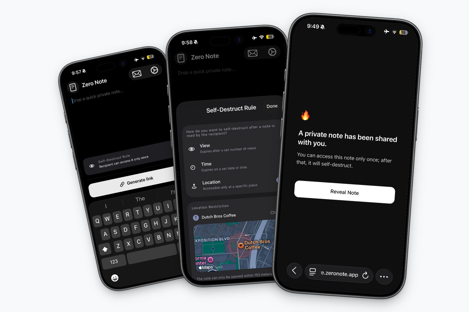Zero Note: Self-destructible notes gallery image