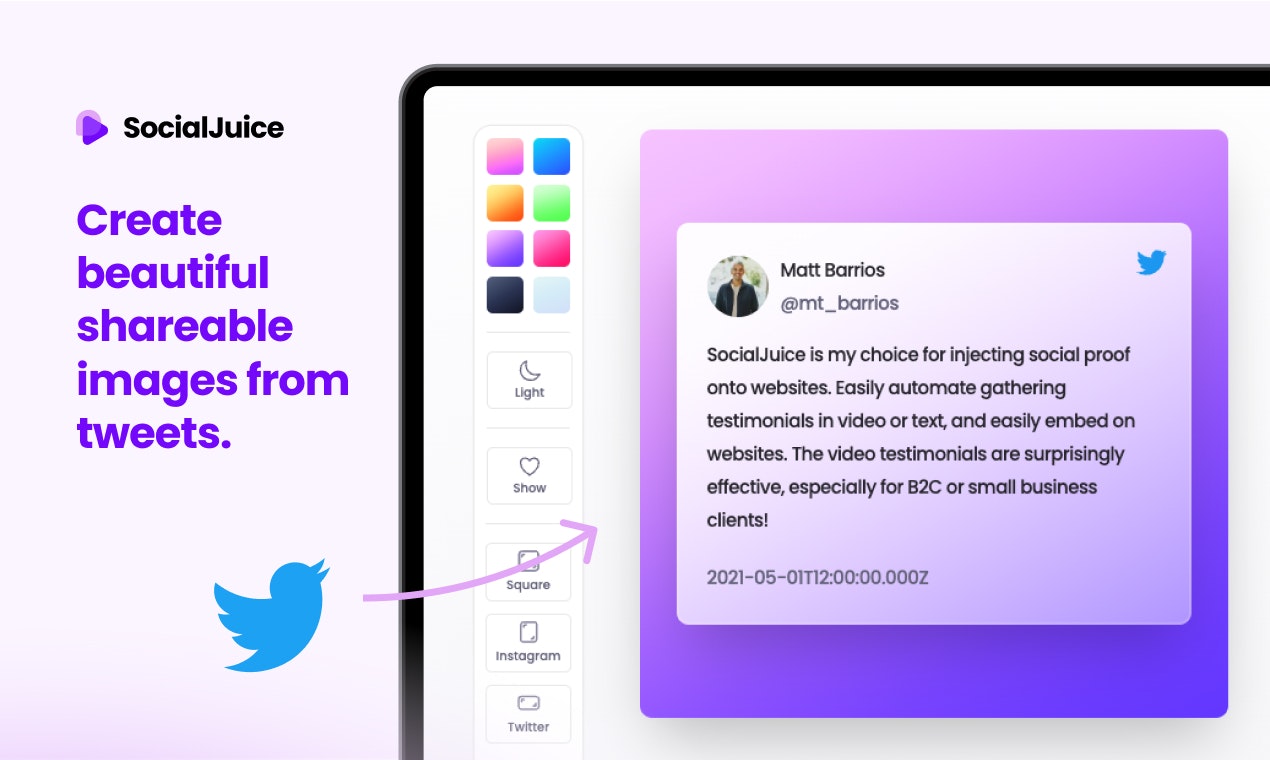 Tweet to Image by SocialJuice media 1