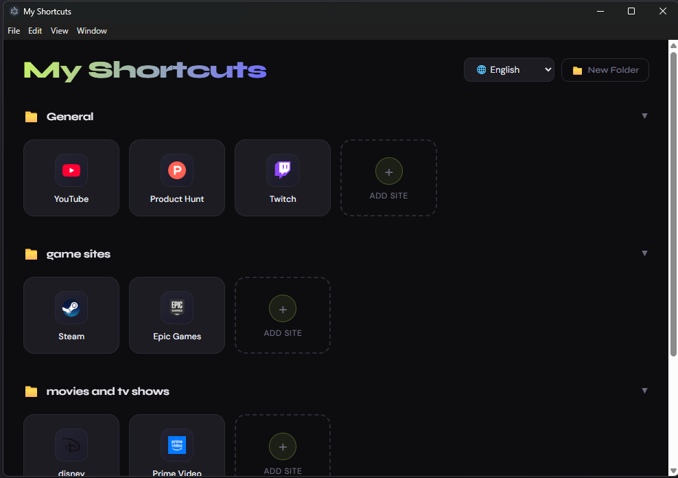 Shorcuts gallery image