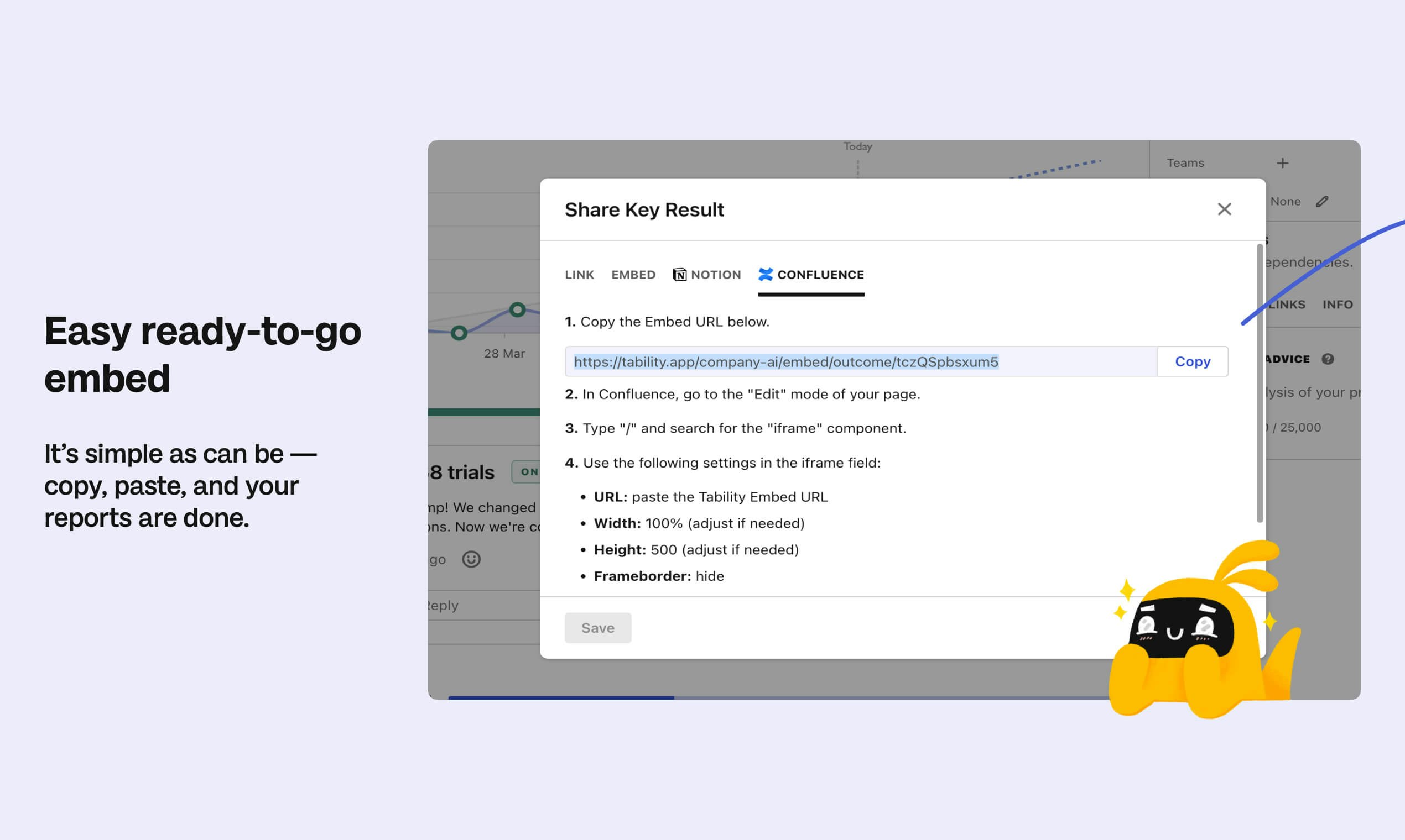 Tabilità per la confluenza - Ottieni dashboard Live Okrs in Confluence media 3