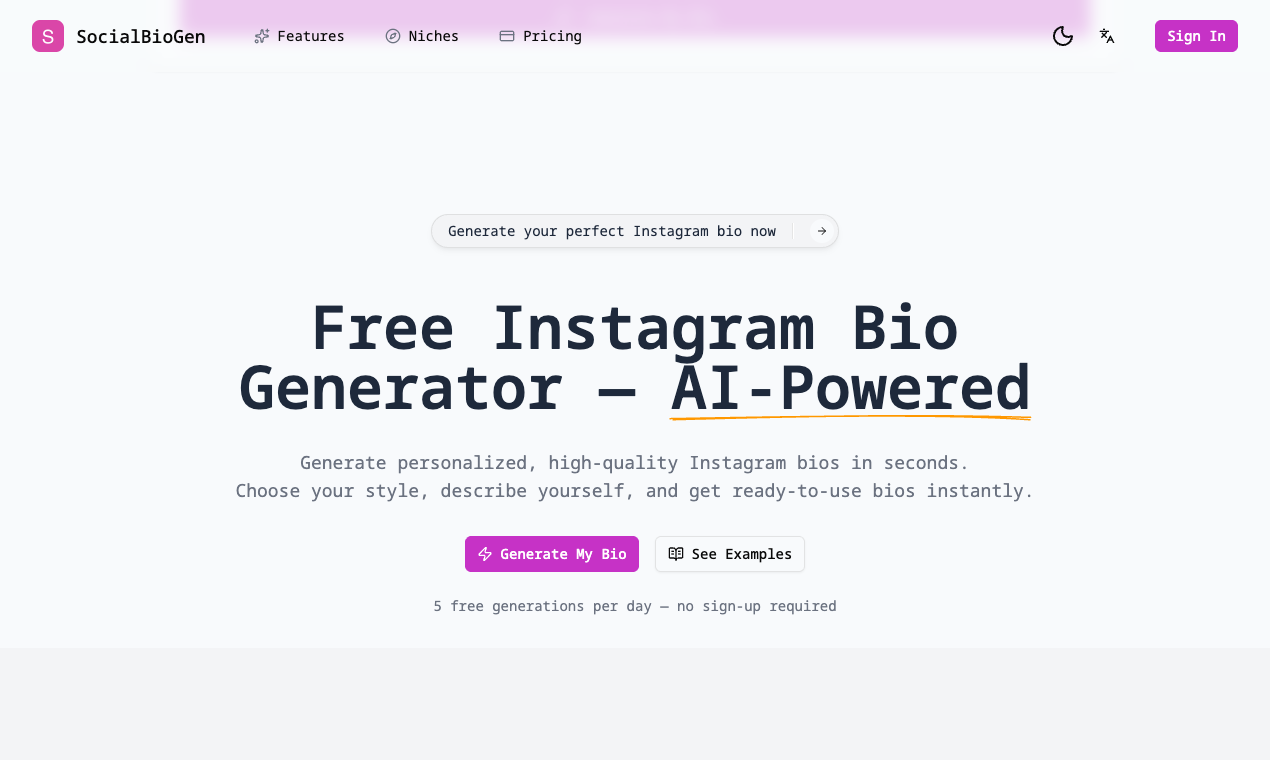 SocialBioGen gallery image