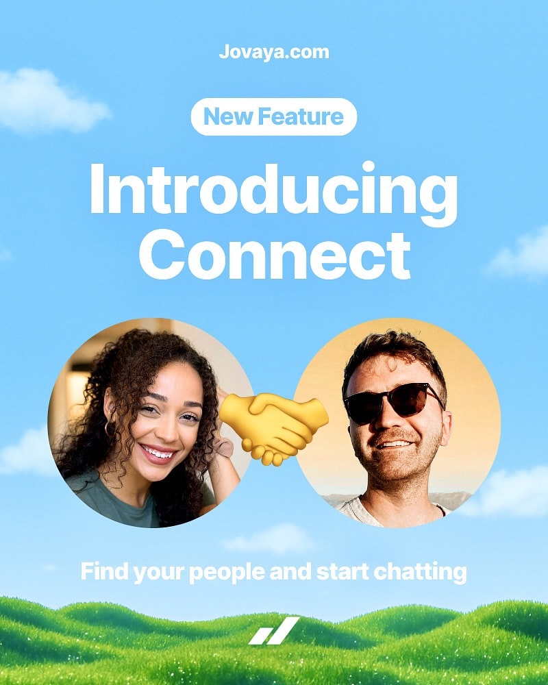Jovaya Connect - Following, refreshed - Main product screenshot demonstrating key features and user interface
