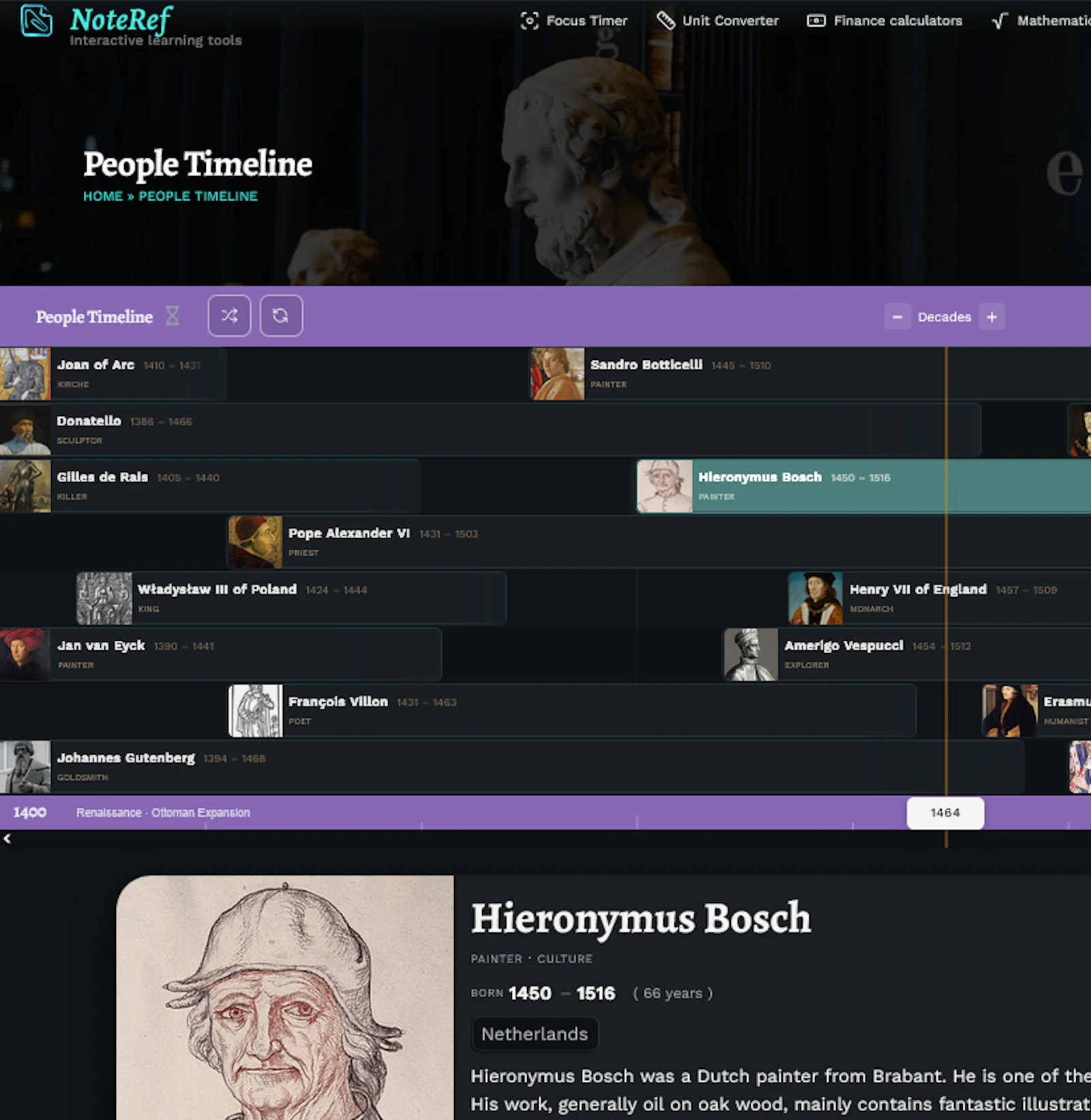 People Timeline : Faces of History screenshot 2