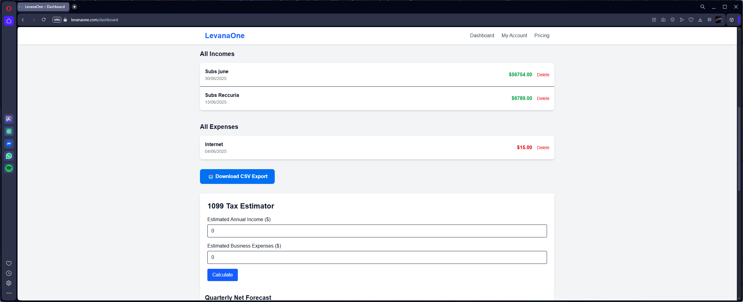 LevanaOne - Financial clarity for freelancers – 1099-ready media 2
