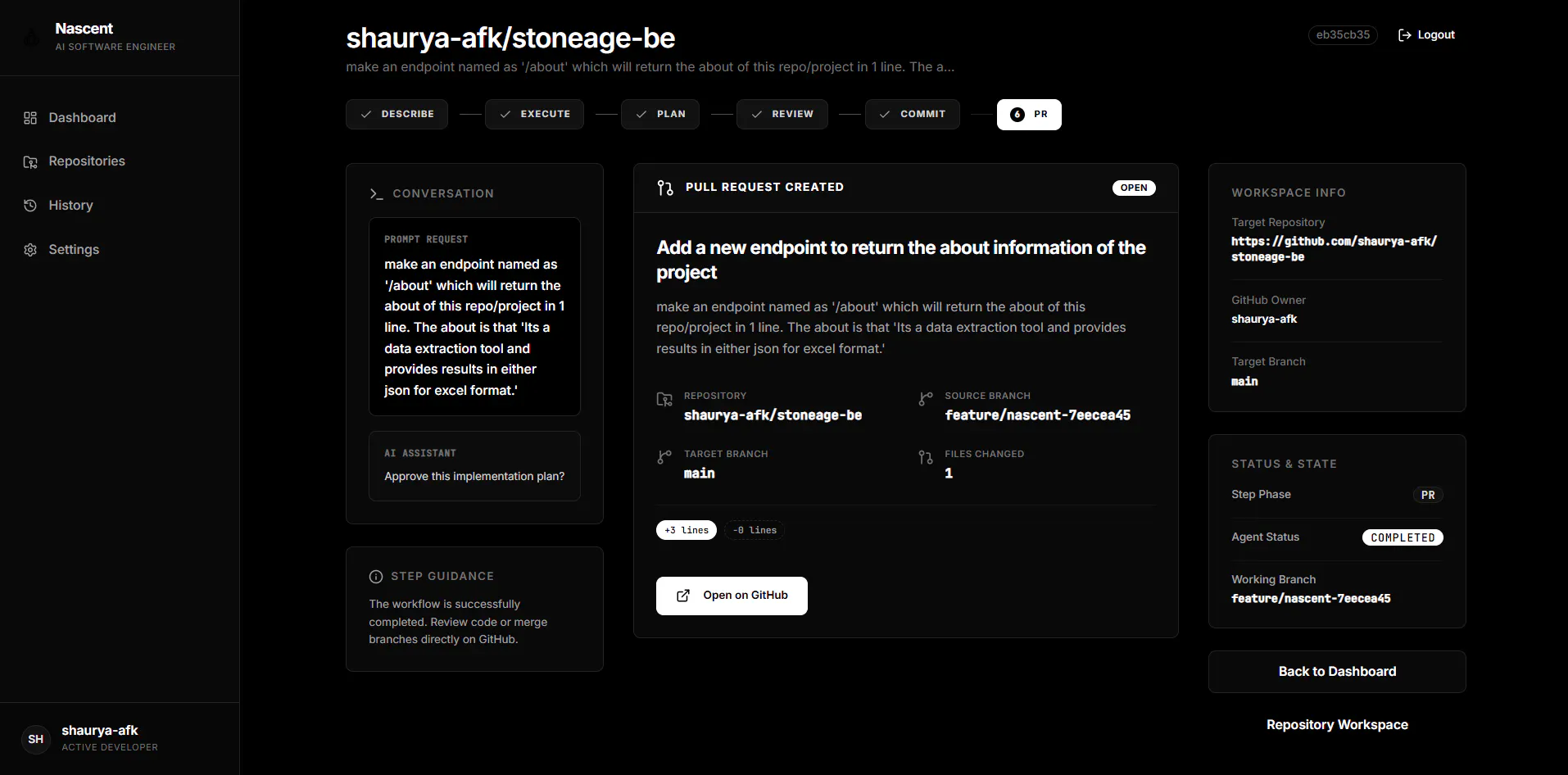 NascentAI screenshot 2