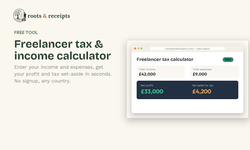 Roots & Receipts Tax Calculator screenshot 1