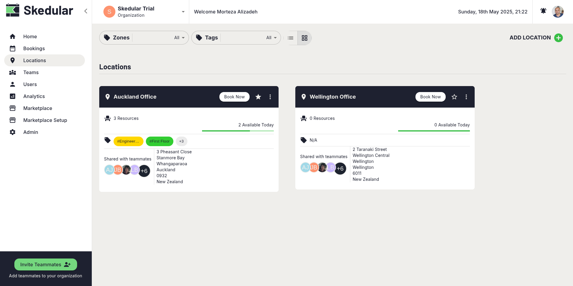 Skedular - Main screenshot showing features and interface