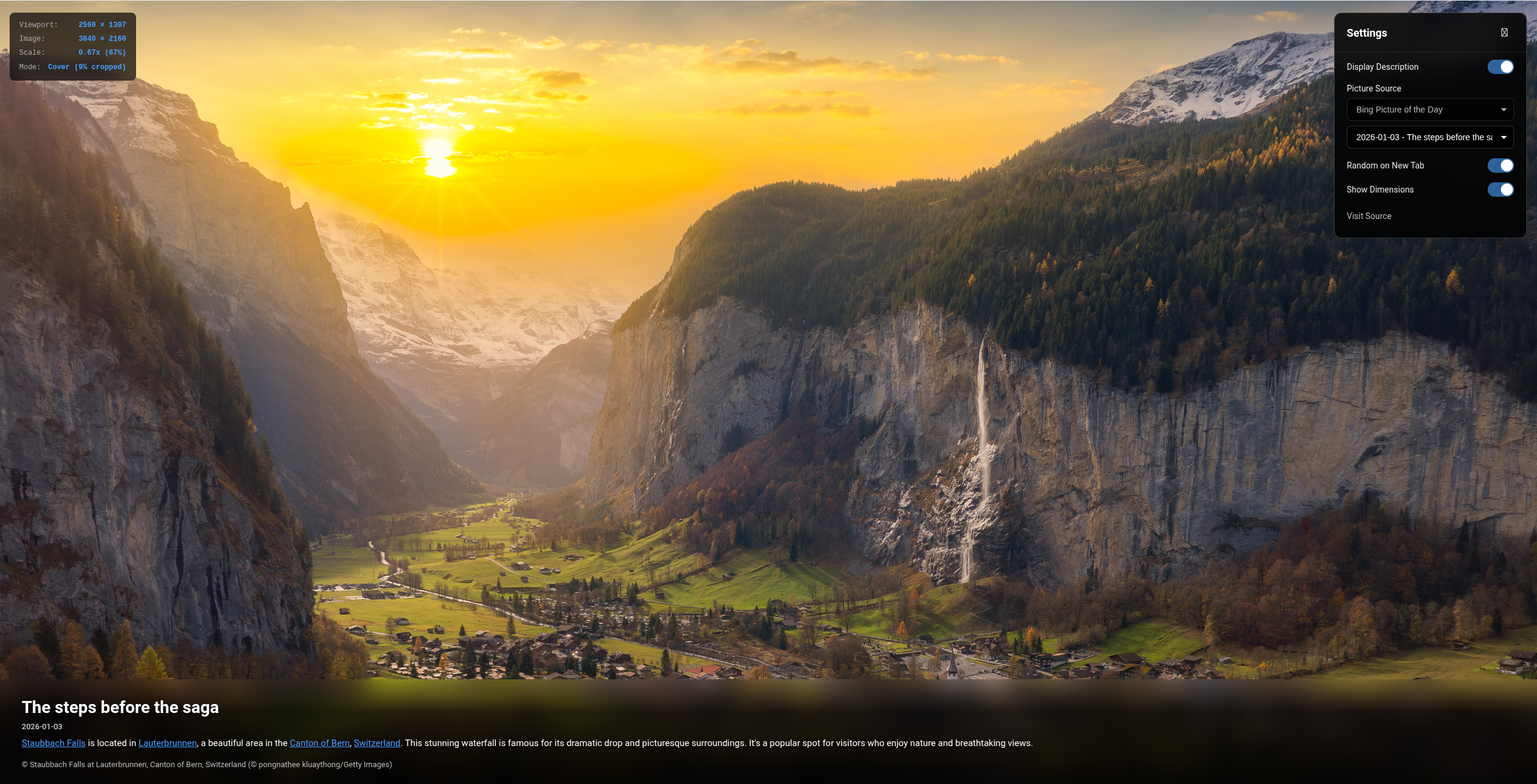 Picture of the Day - Screenshot 2 showing product features and functionality