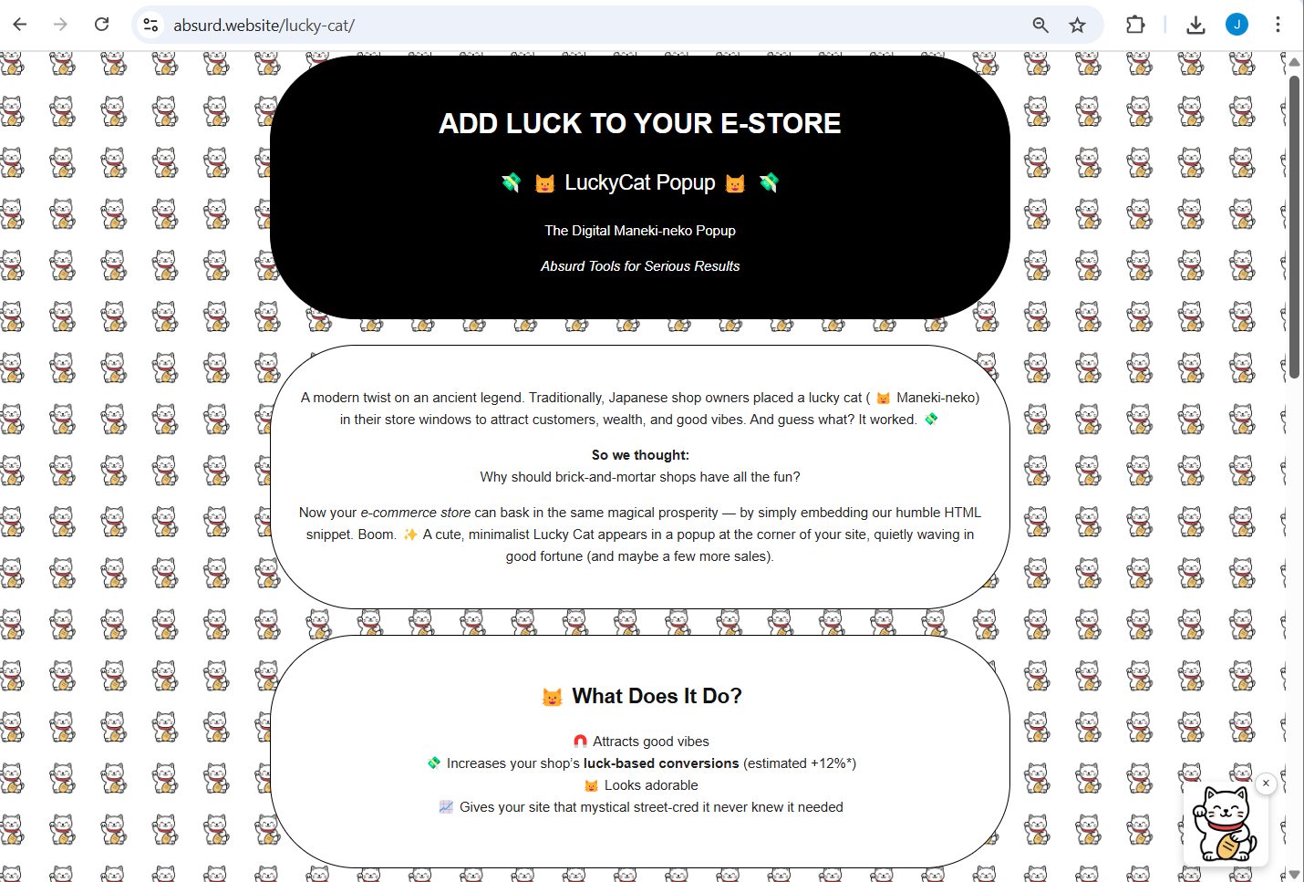 Lucky Cat Popup gallery image