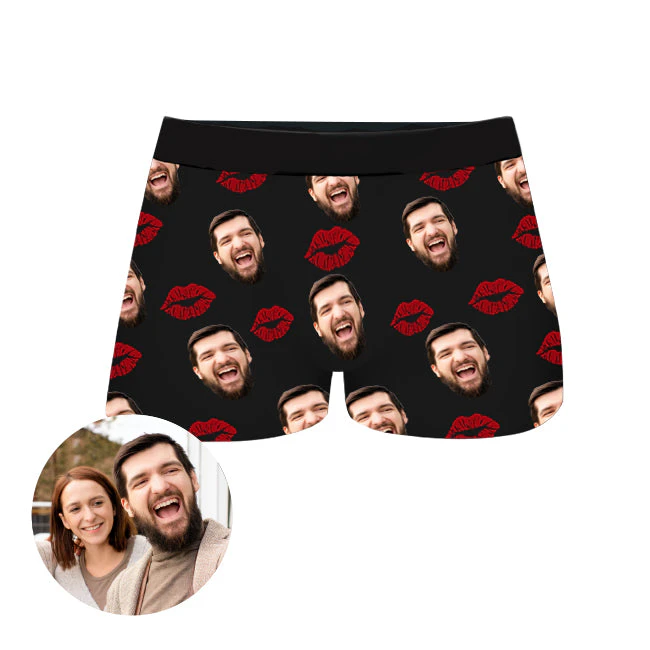 Custom Couple Face Boxer Shorts