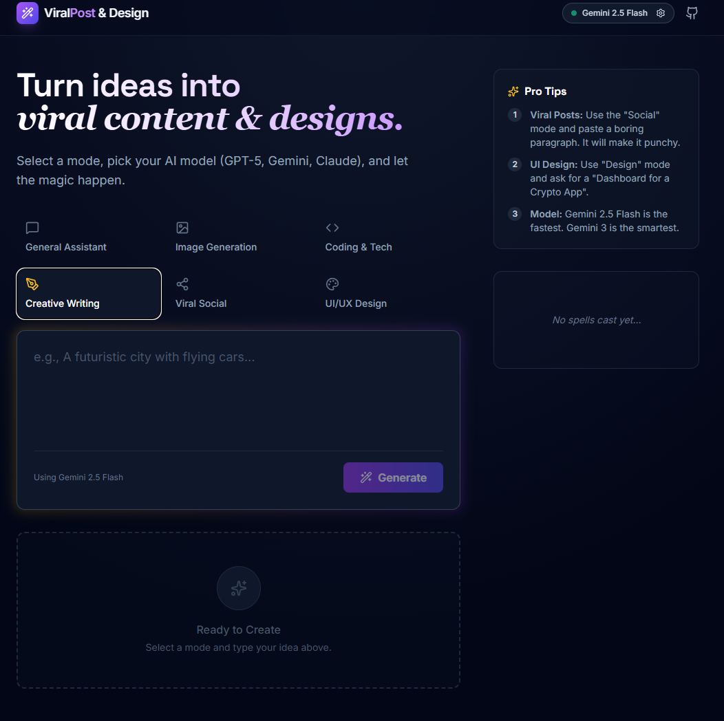 Prompt Enchanter - Main product screenshot demonstrating key features and user interface