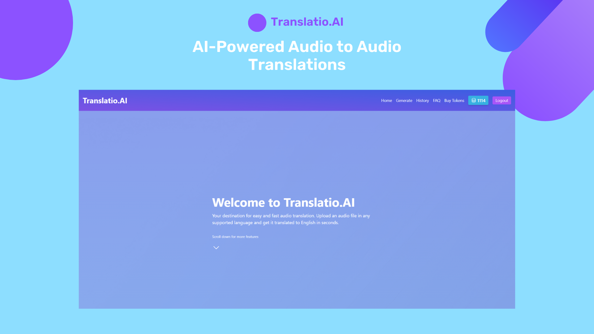 وسائط Translatio.AI - كسر حواجز اللغة ، ملف صوتي واحد في وقت واحد 1