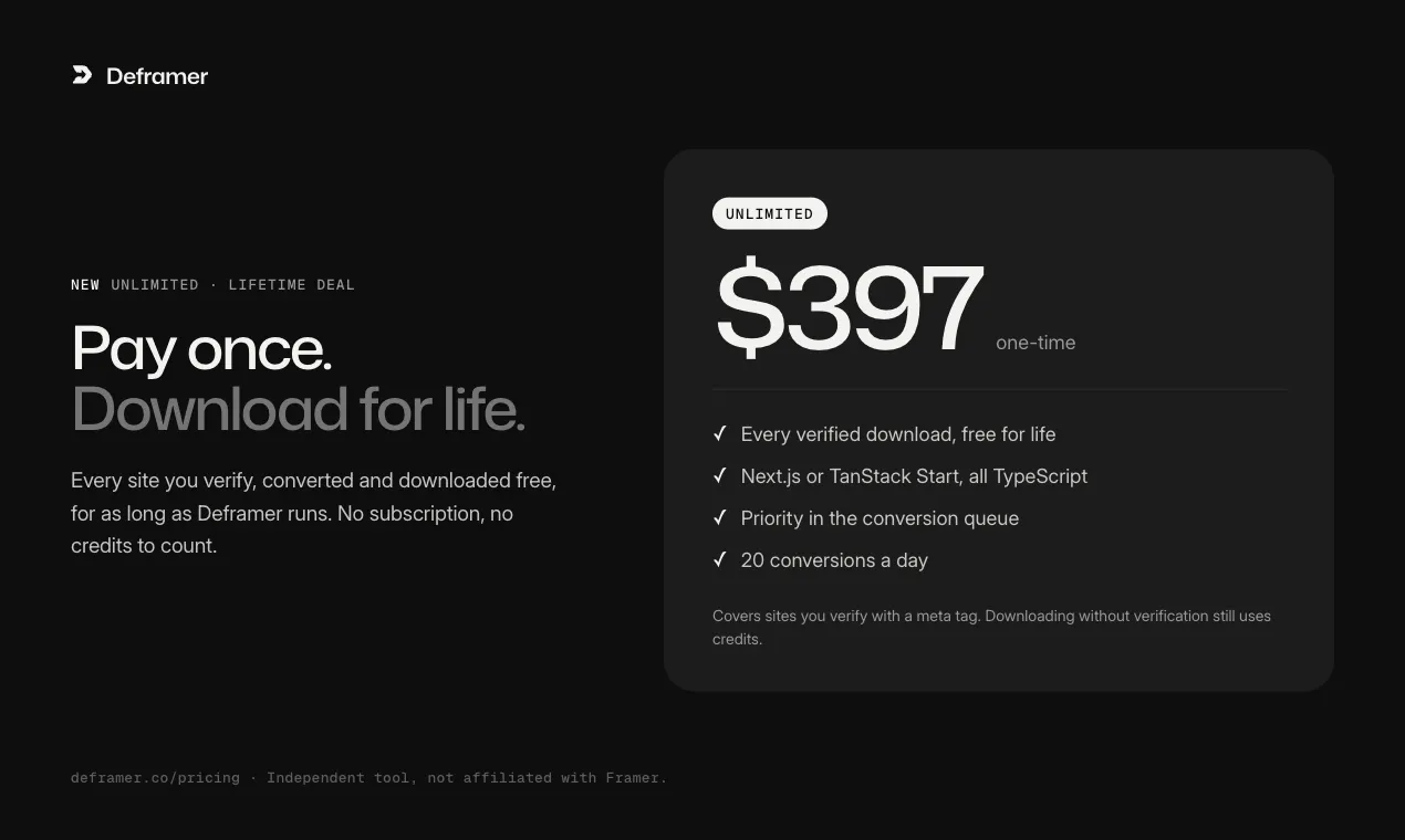 Deframer: Framer to Code Converter gallery image