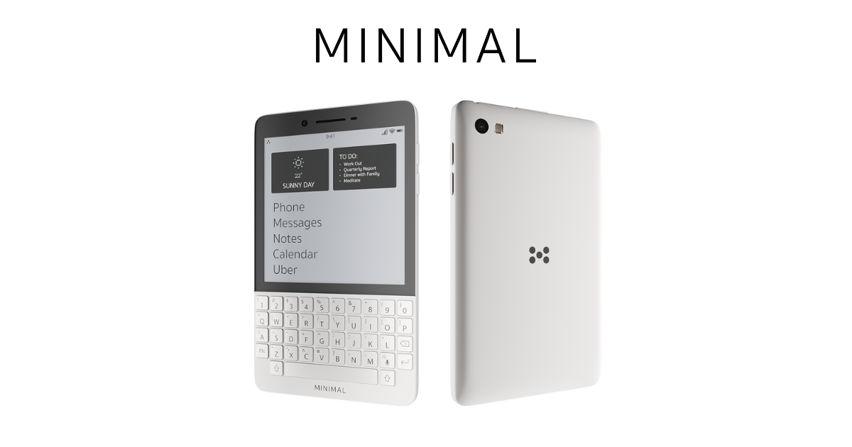Telefon minimum: telefon qwerty e-ink