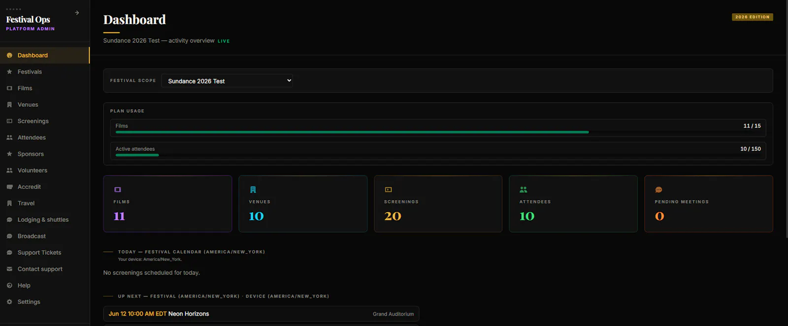 FestivalOps screenshot 2