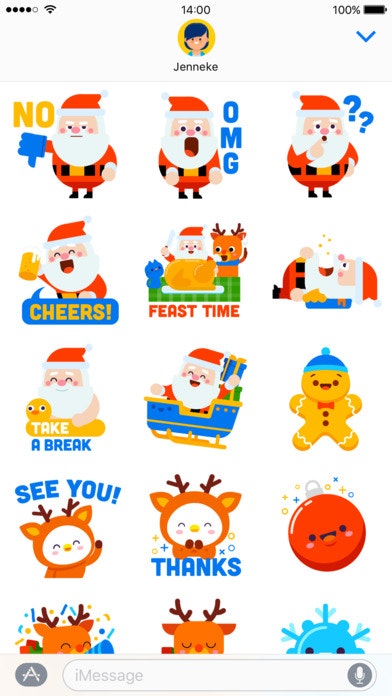 Bum Santa Christmas Stickers gallery image