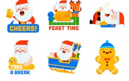 Bum Santa Christmas Stickers media 3