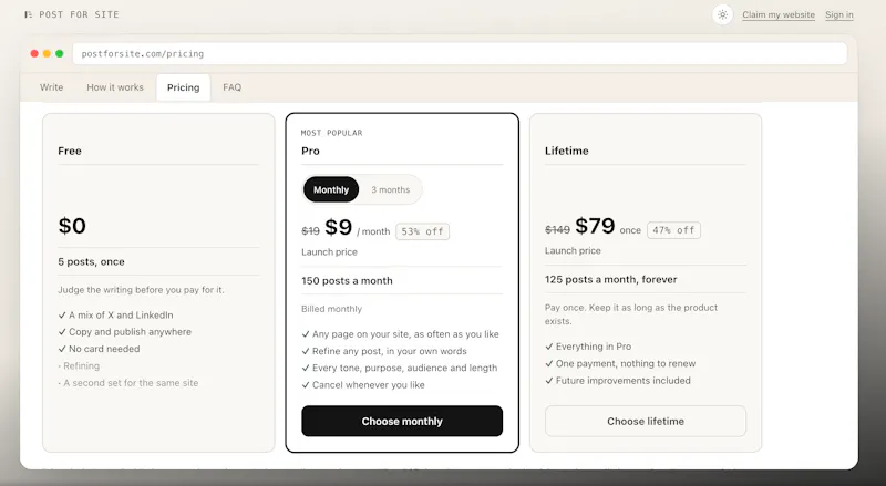 Post for Site screenshot 5