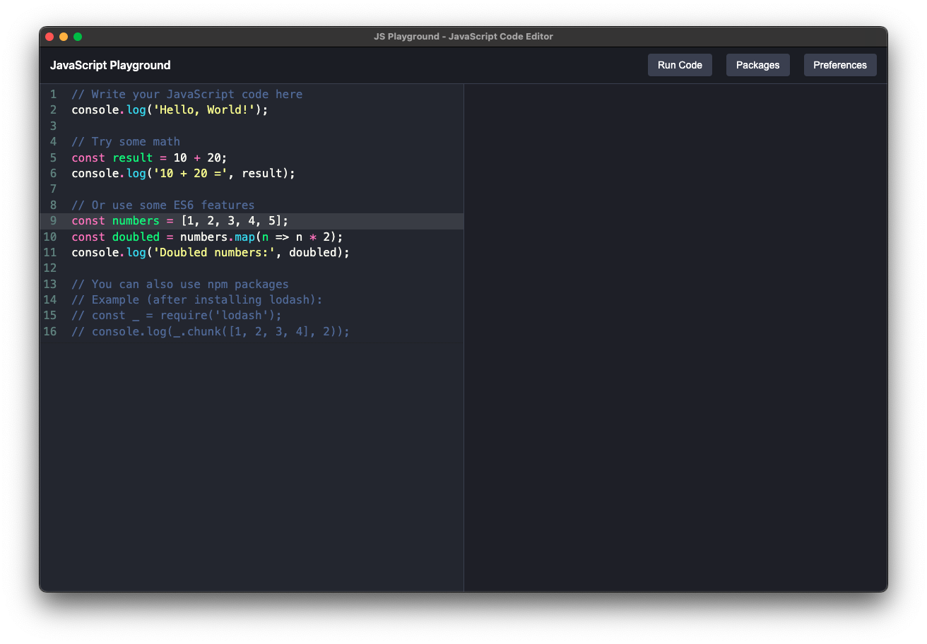 Playjs-игровая площадка с открытым исходным кодом JS - Интерактивная среда разработки JavaScript медиа 1