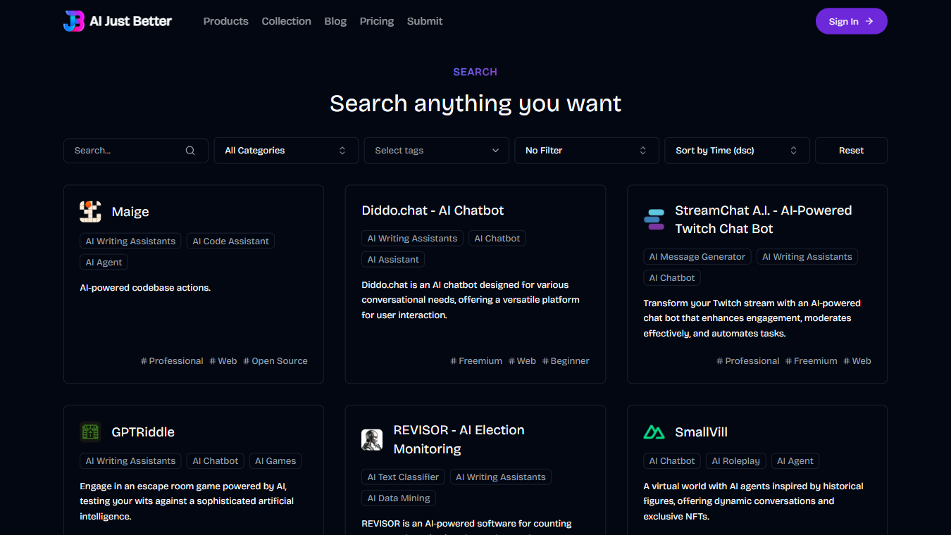 AI Just Better - Screenshot 3 showing product features and functionality