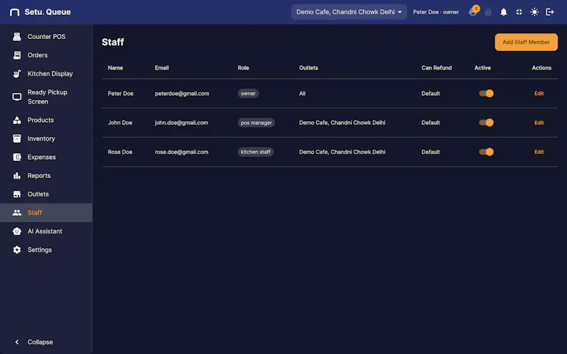 Setu Queue — The QSR Operating System screenshot 14
