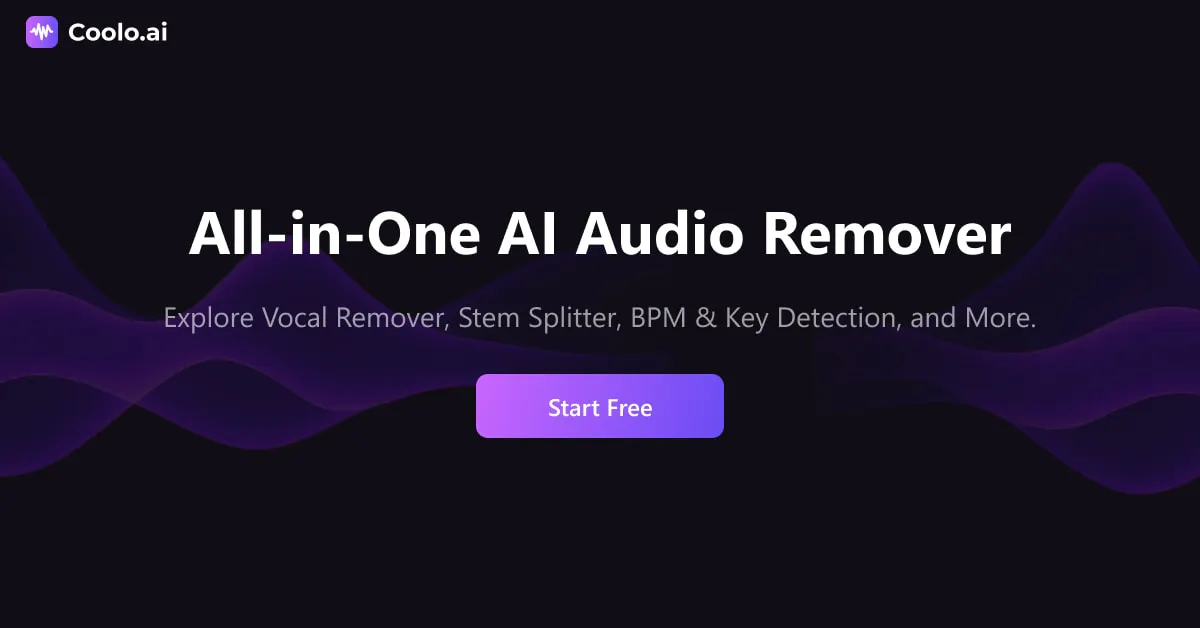 Coolo AI Vocal Remover 제품 배너