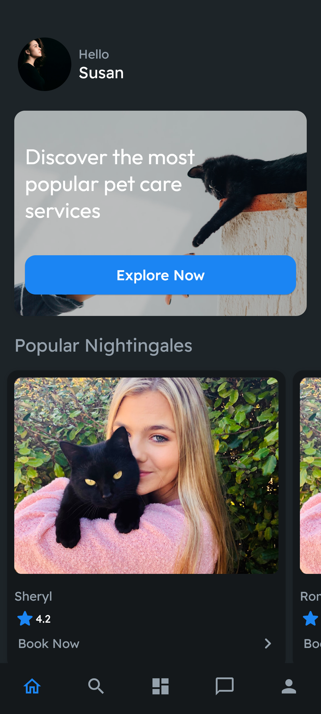 Média Application Nightingale - Trouvez des gardiens de confiance pour vos animaux de compagnie aimants 3