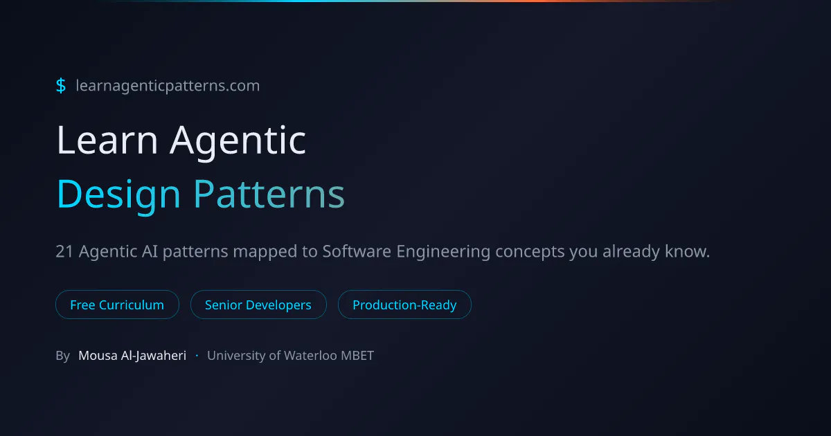 Learn Agentic Patterns 제품 배너
