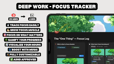 Deep Work Tracker — Notion Template gallery image