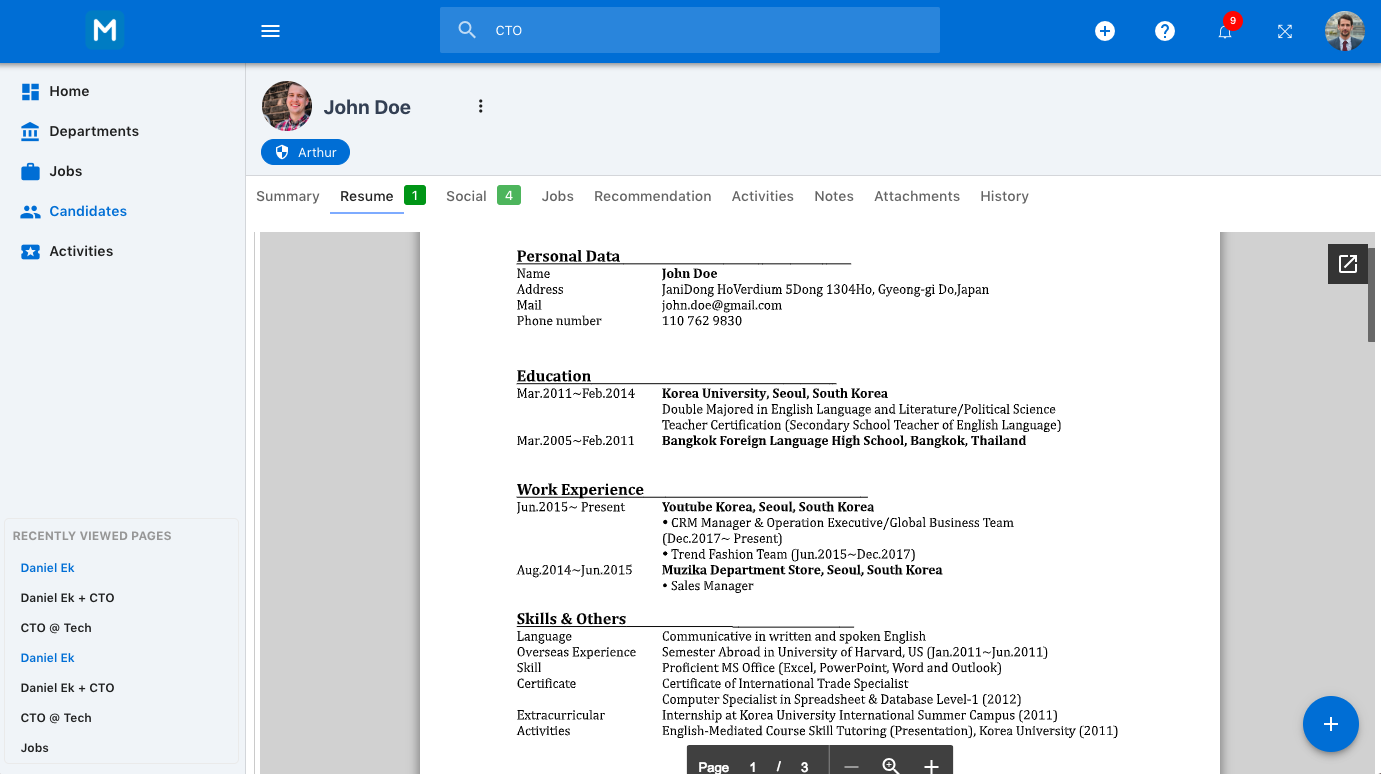 Manatal gallery image