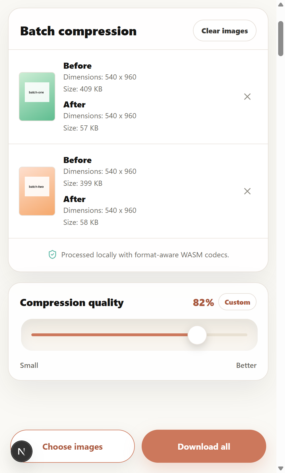 CompressWise gallery image