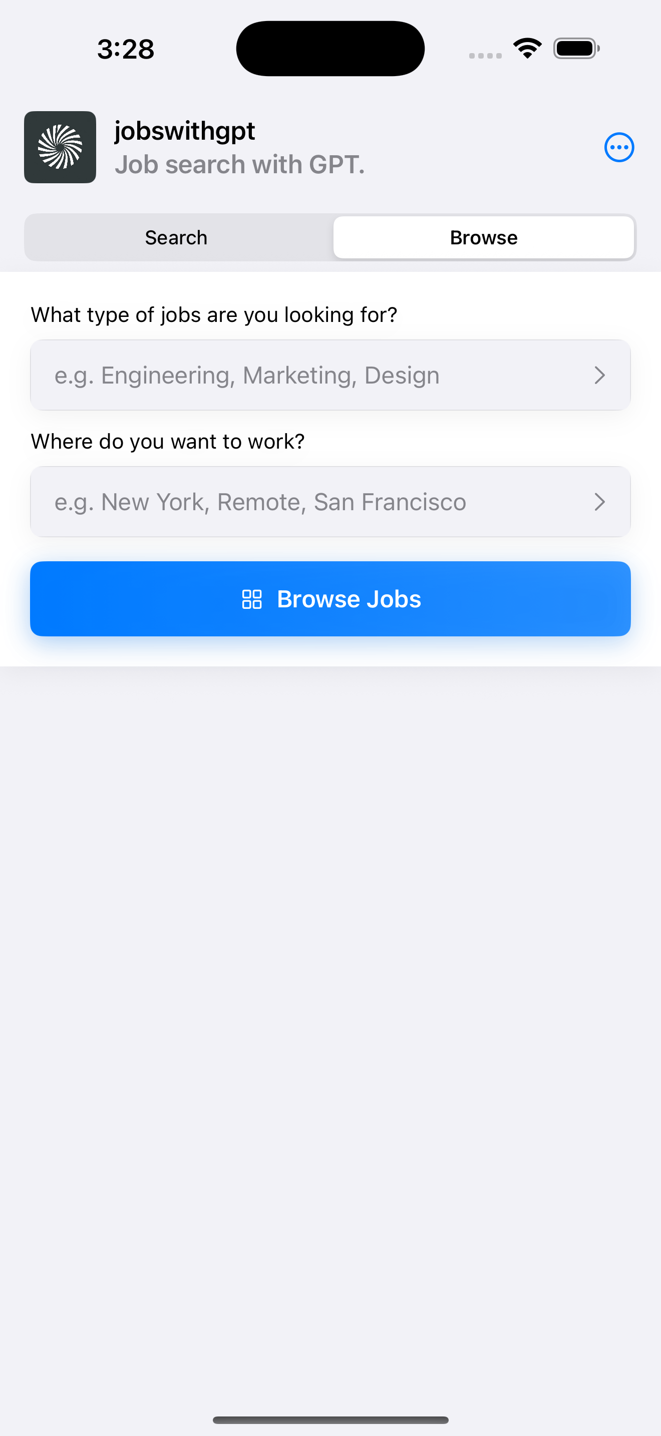 jobwithgpt iOS ऐप मीडिया 1