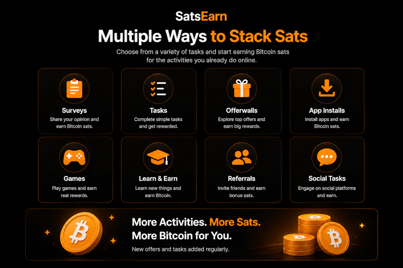 SatsEarn: Stack Sats, Not Excuses screenshot 1