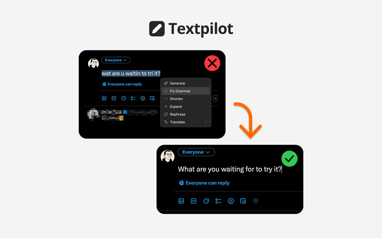 Textpilot - Main product screenshot demonstrating key features and user interface