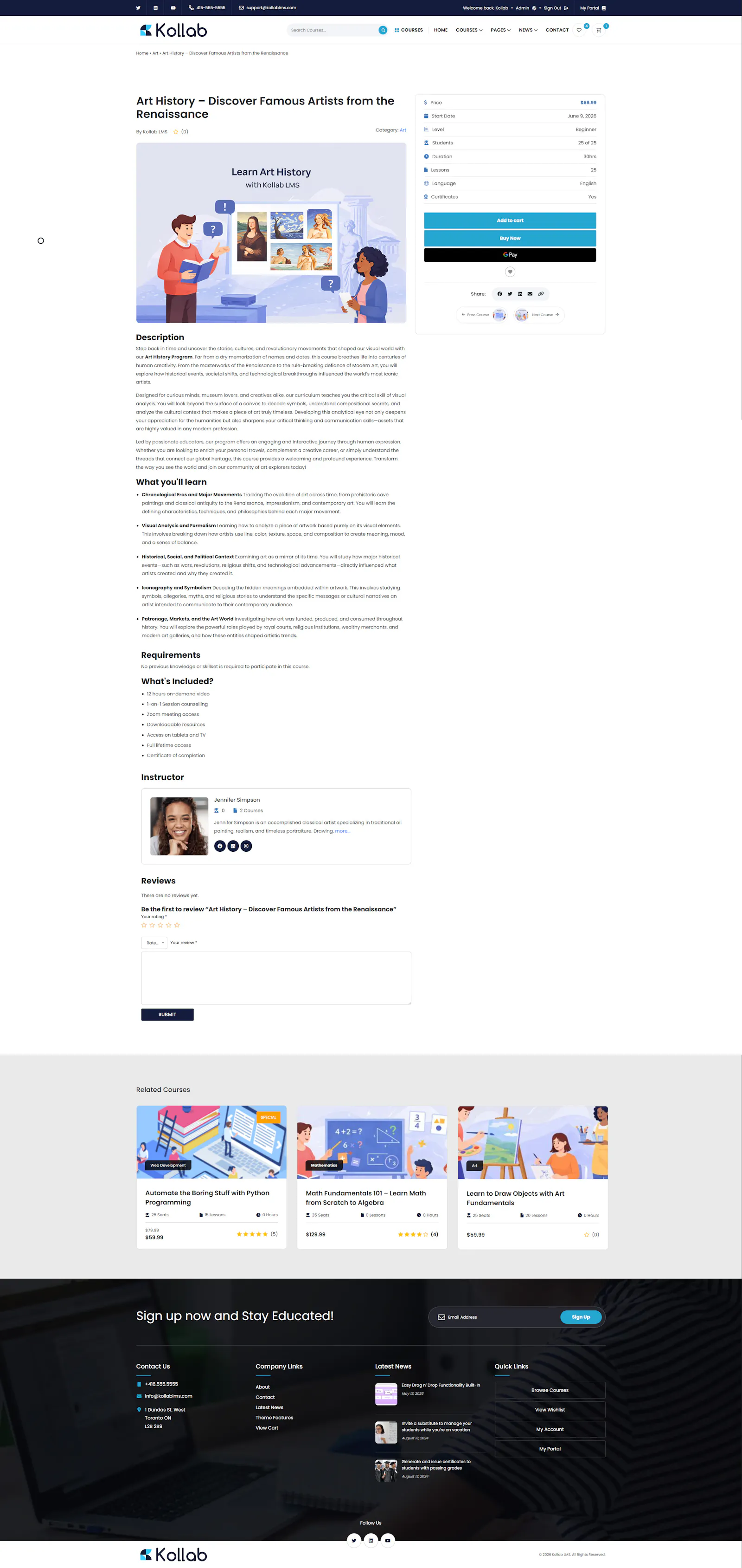 Kollab LMS screenshot 2