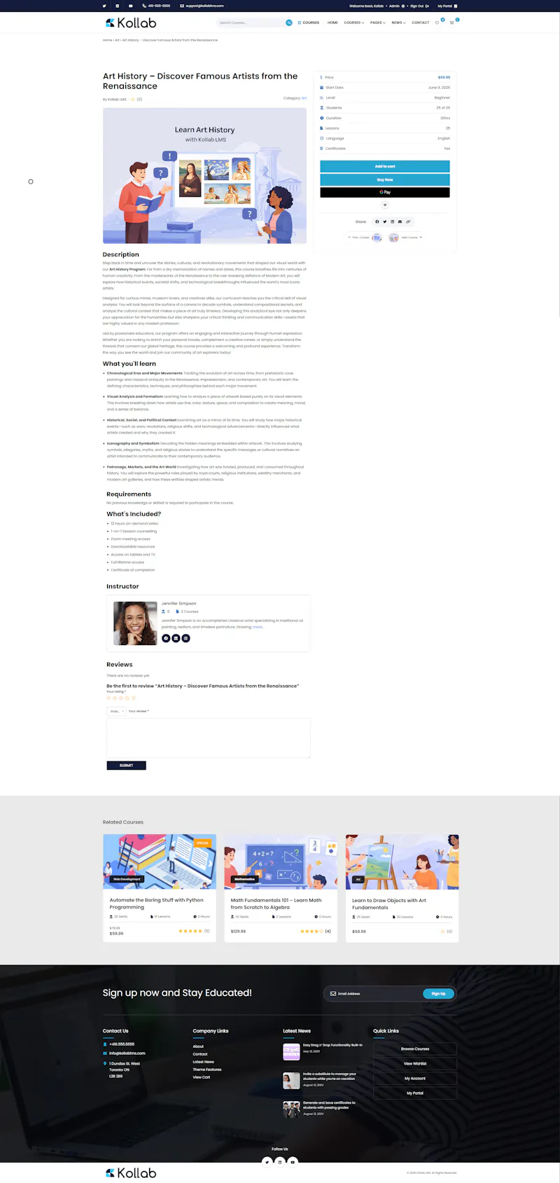 Kollab LMS screenshot 2
