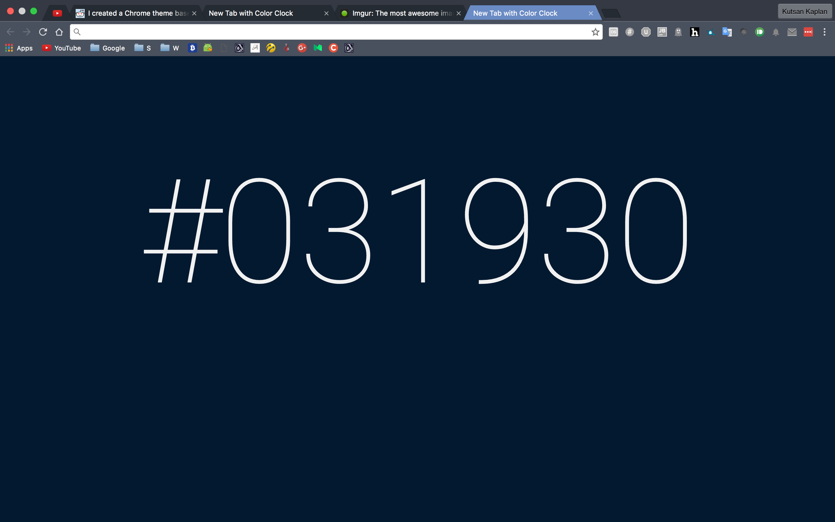 New Tab Color Clock gallery image