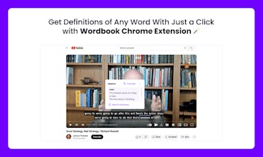 Wordbook YT E-Learning Chrome Extension gallery image