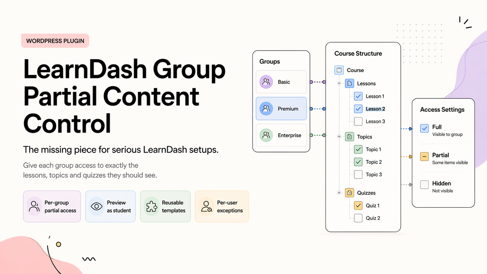 LearnDash Group Partial Content Control gallery image