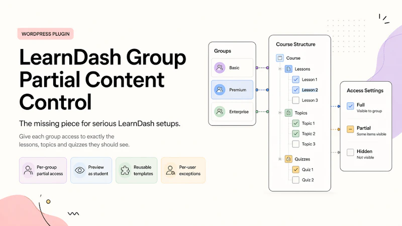 LearnDash Group Partial Content Control screenshot 1