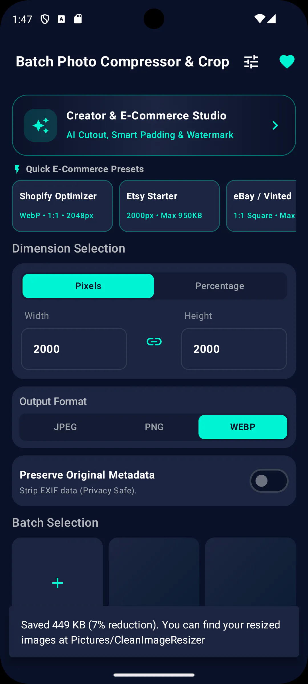 Batch Photo Compressor & Crop gallery image