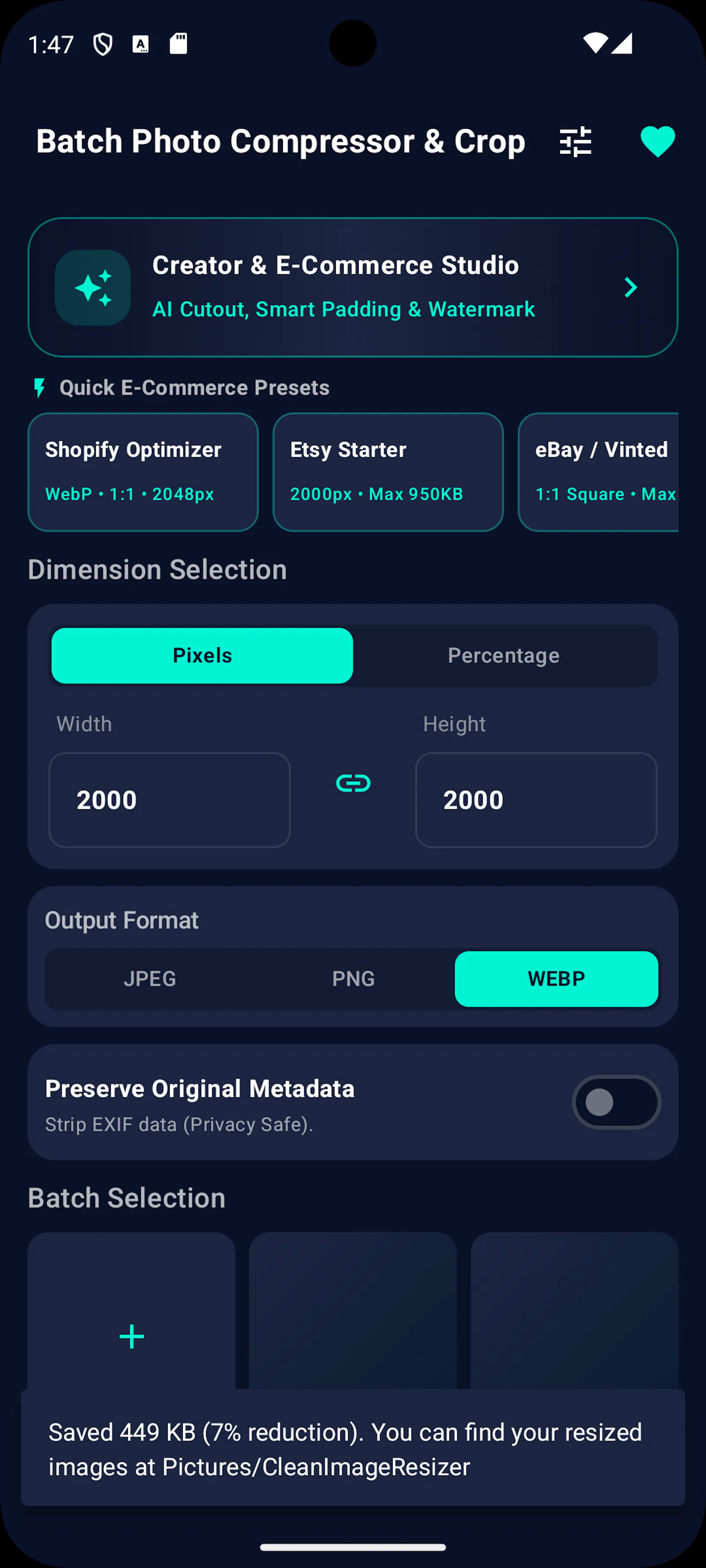 Batch Photo Compressor & Crop screenshot 5