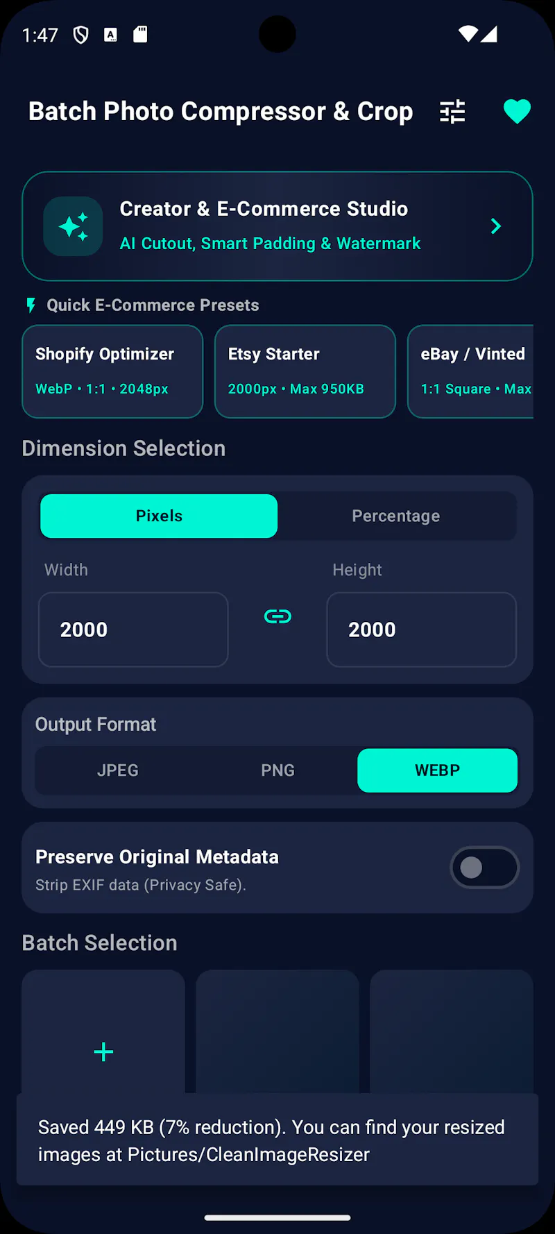 Batch Photo Compressor & Crop screenshot 5