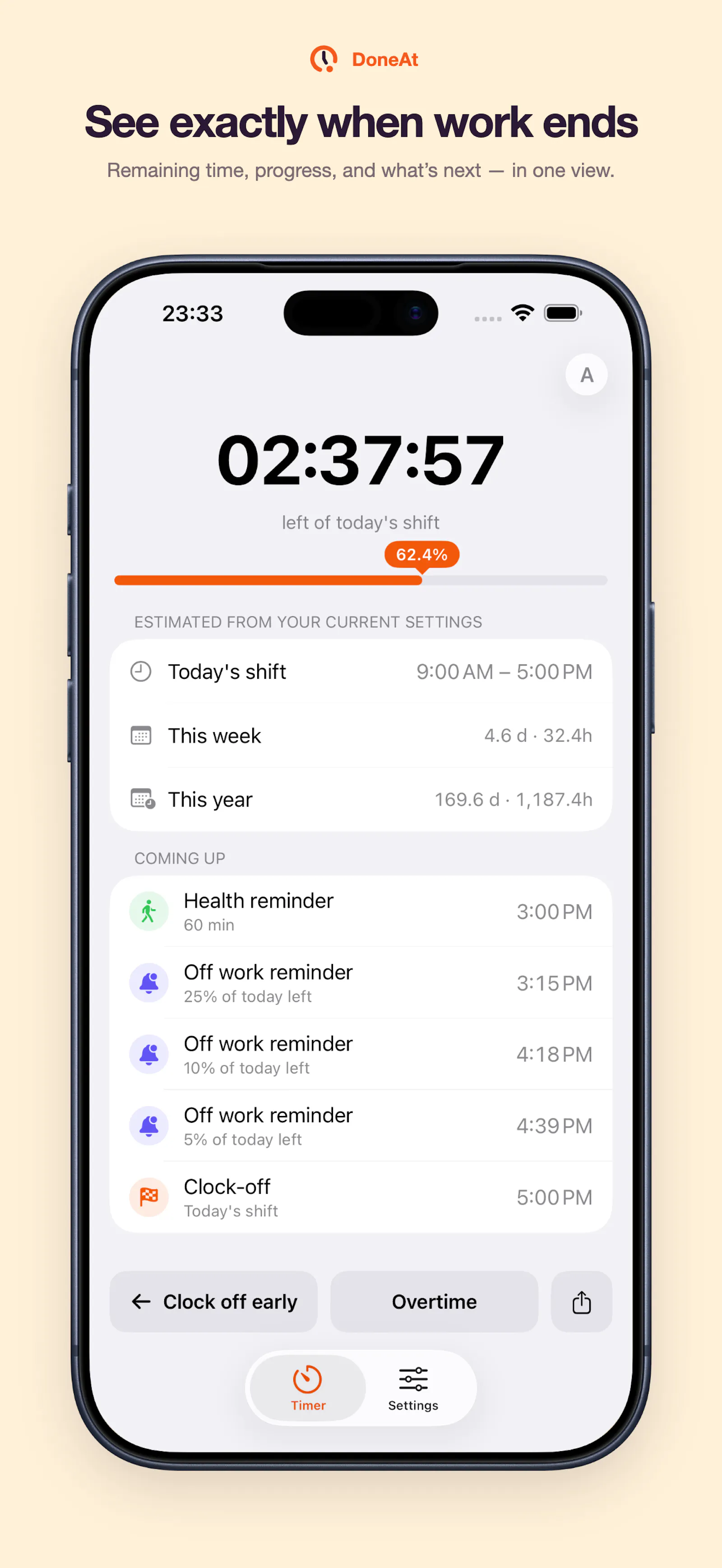 DoneAt screenshot 1