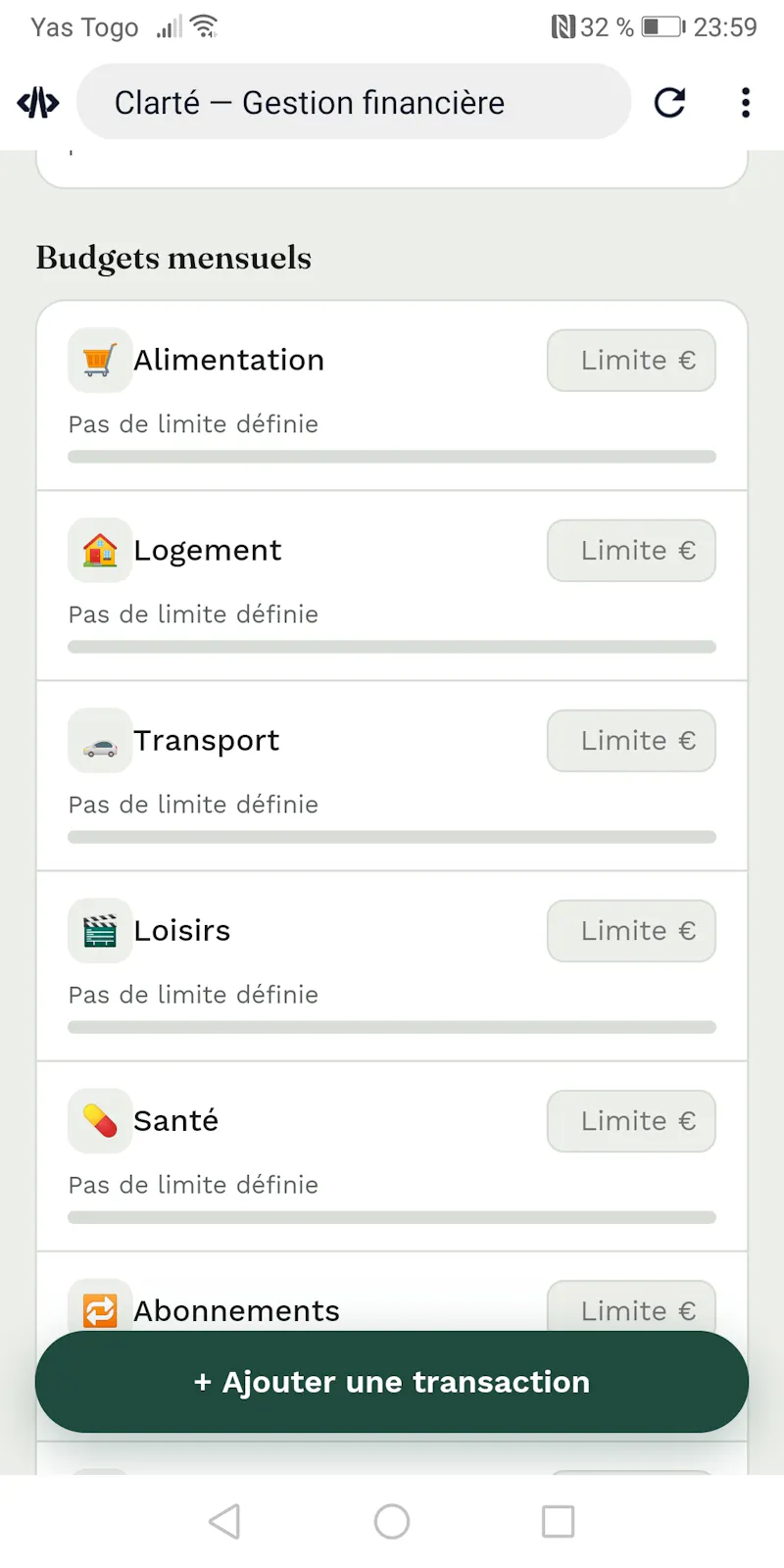 Clarté — Gestion financière screenshot 1