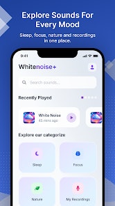 White Noise Plus Sleep Focus - Screenshot 2 showing product features and functionality