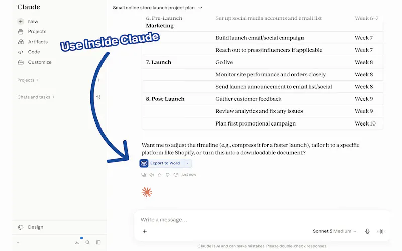 ChatToWord screenshot 2