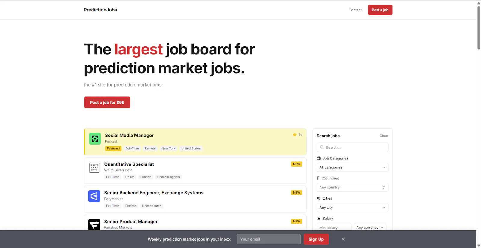 PredictionJobs - Prediction Market jobs screenshot 1