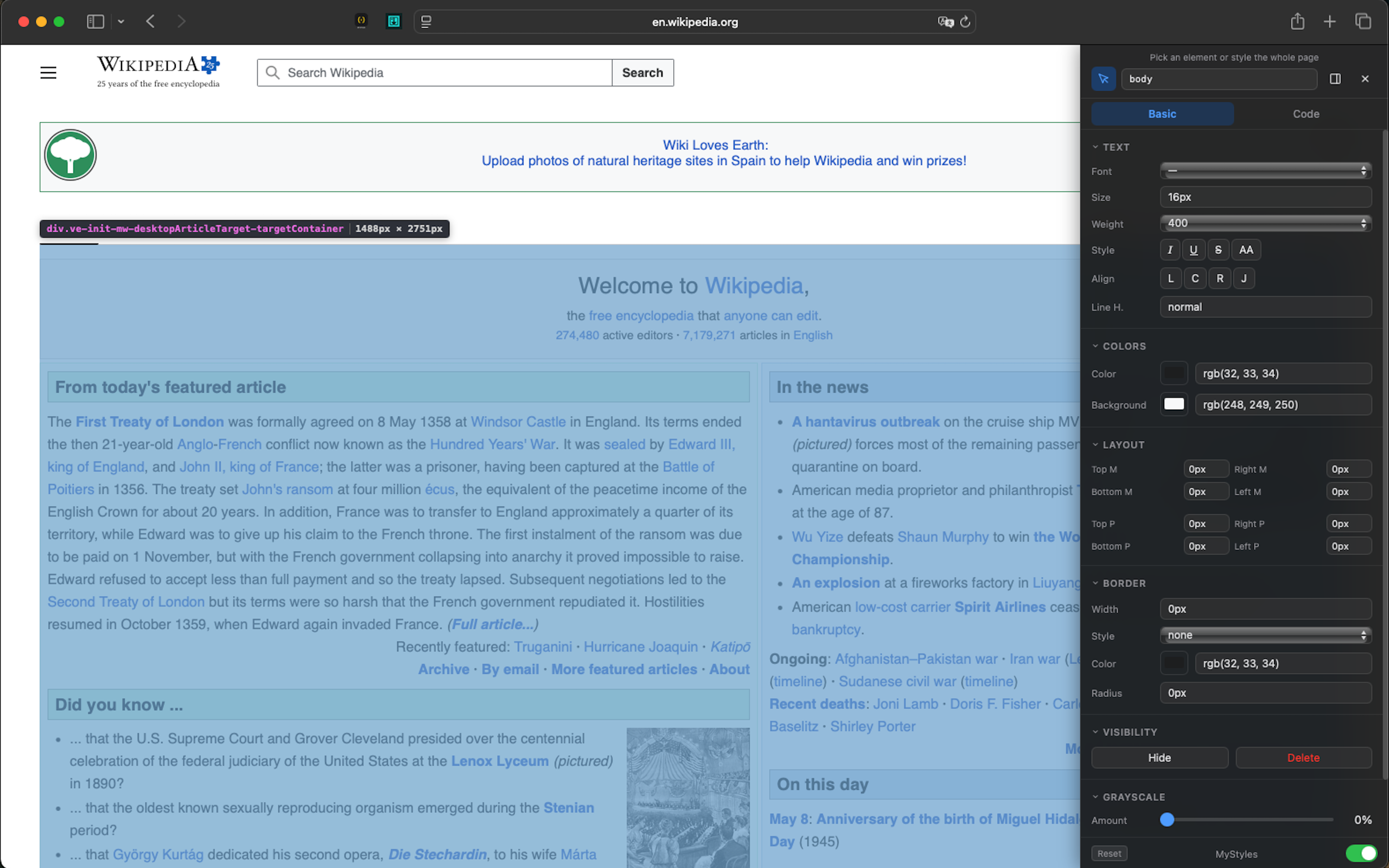 My Styles — Custom CSS Safari Extension gallery image
