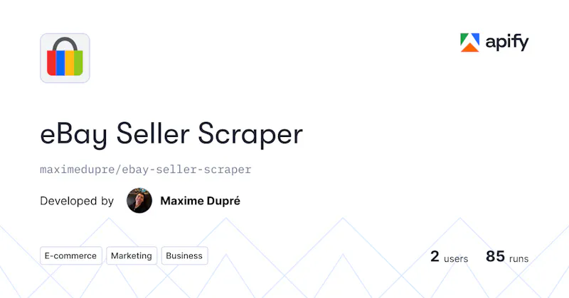 eBay Seller Scraper screenshot 1